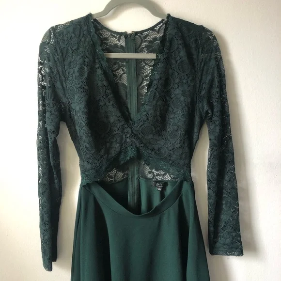 Privy Beautiful green dress with lace design - Picture 5 of 11